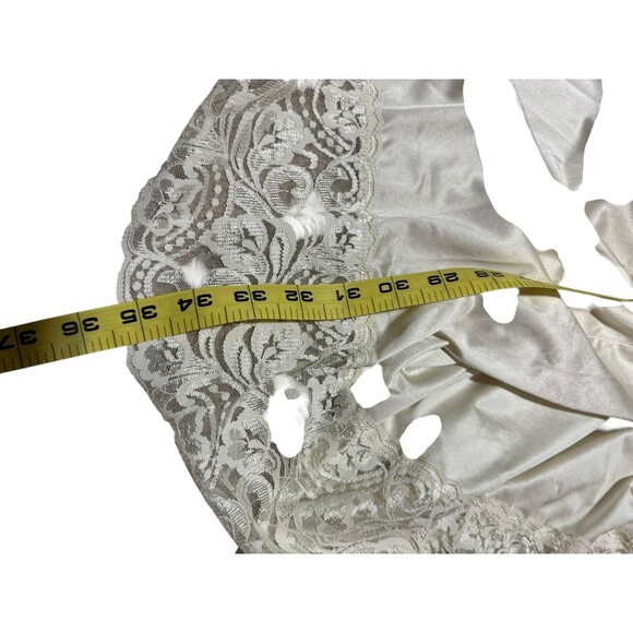 Vanity Fair Full Slip Vintage White Nylon Lace 10-752 Adjustable Straps Size 36 - Picture 10 of 11